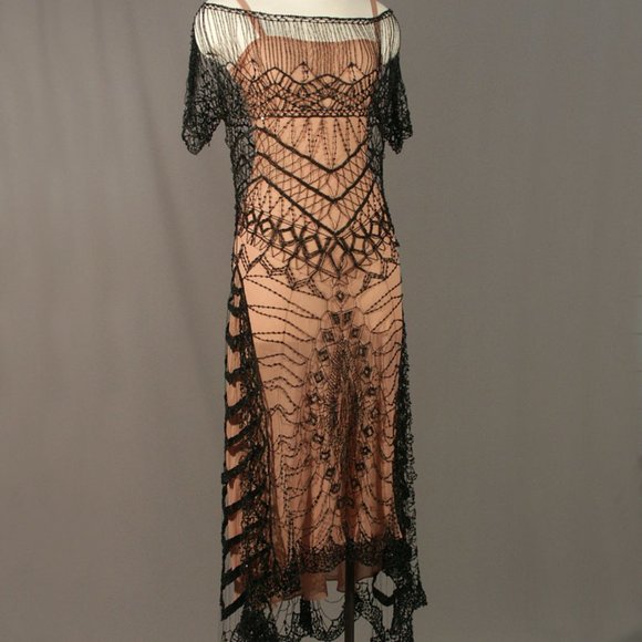GUY LAROCHE Dresses & Skirts - GUY LAROCHE HAUTE COUTURE BEADED DRESS 38/2-4 $9K LUXE BLACK EVENING GOWN & SLIP